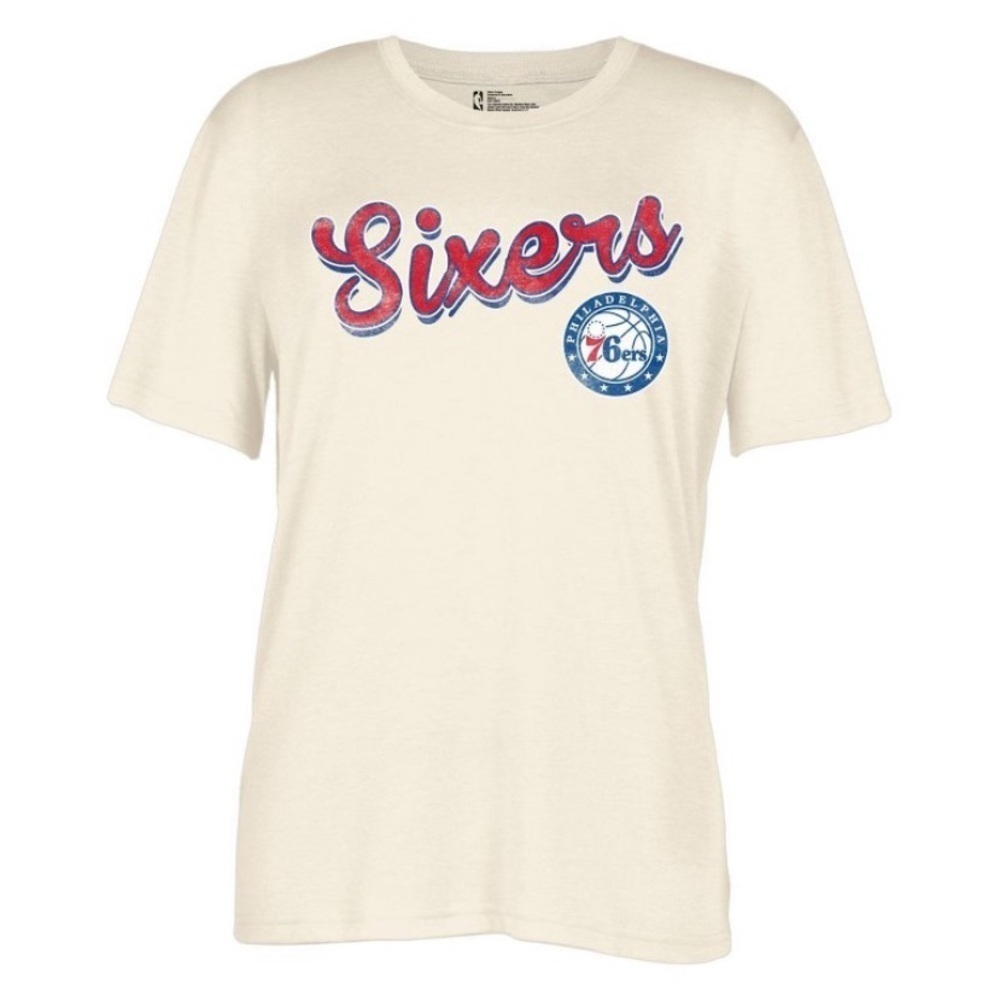 NBA Philadelphia 76ers Women's Off White
Fashion T-Shirt - M new